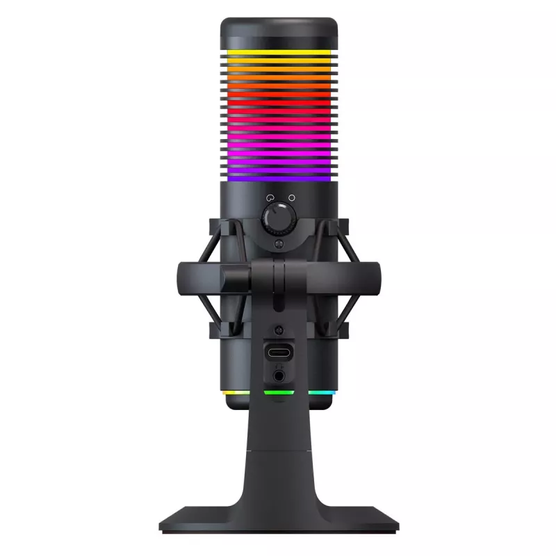 Rampage Bemol RGB USB-C Gaming-Mikrofon, Schwarz