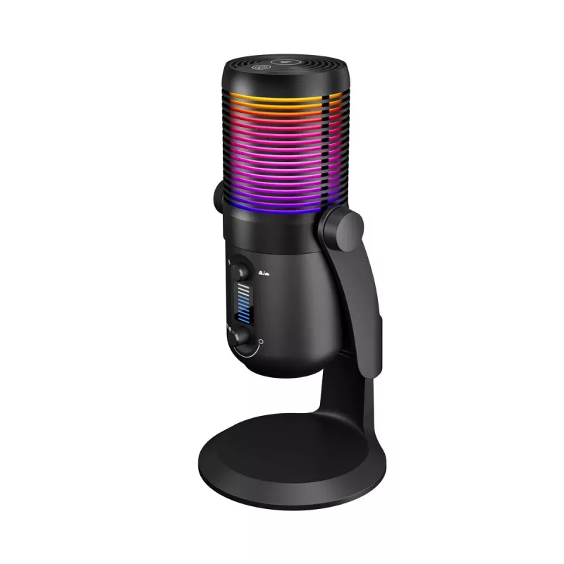 Rampage Diyez RGB USB-C Gaming-Mikrofon, Schwarz