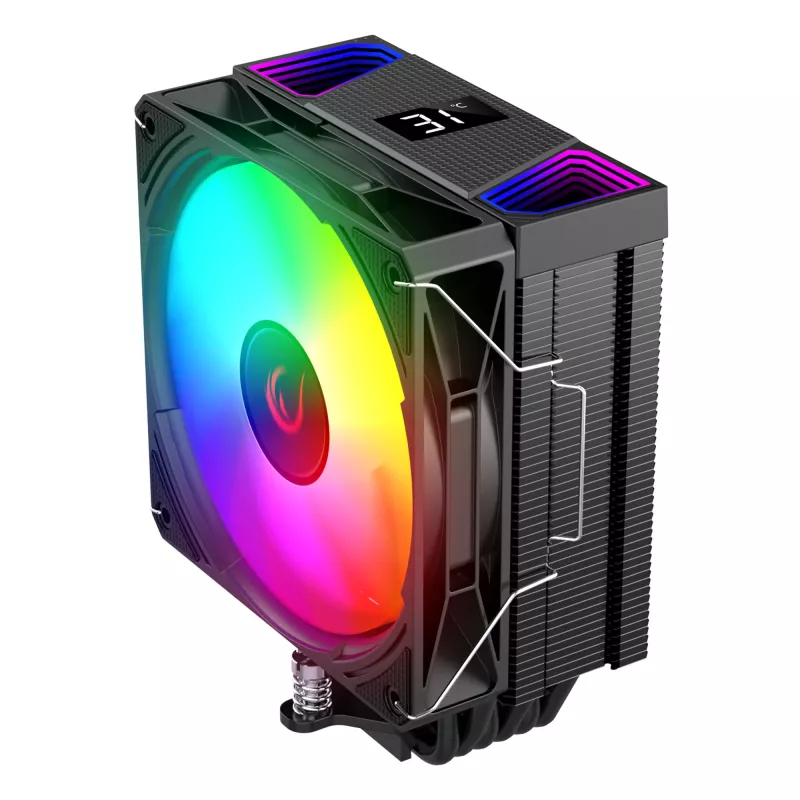 Rampage Octagon C70 CPU-Kühler LGA1700/AM5 LCD Lüfter Infinity 120mm ARGB Schwarz