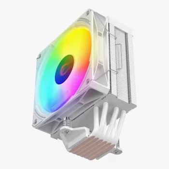 Rampage Octagon C70 CPU-Kühler mit LCD, 120 mm ARGB-Lüfter, AM5/LGA1700, Weiß