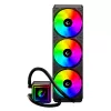 Rampage INFINITE V360 AIO Flüssigkeits-CPU-Kühler 360mm ARGB, Digitales Temperaturdisplay, Schwarz