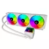Rampage INFINITE V360 All-in-One Flüssigkeits-CPU-Kühler 360mm ARGB, Temperaturanzeige, Weiß