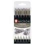 Sakura Pigma Micron Fineliner Stifteset 6-teilig Schwarz