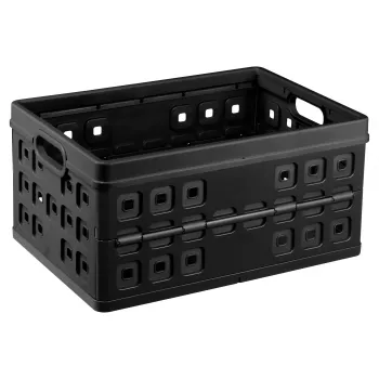 Helit Klappbox Square H6180295 46L Faltbare Aufbewahrungsbox Grau/Schwarz