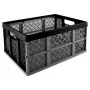 Helit Klappbox Basic H6180495 32L Faltbare Aufbewahrungsbox Schwarz/Grau