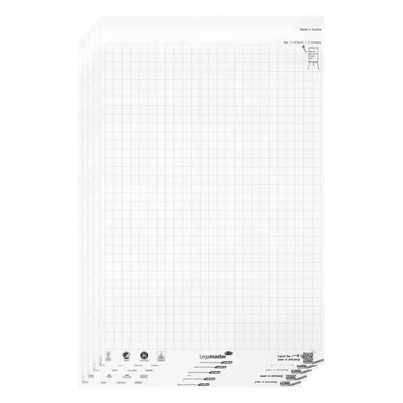 Legamaster Sketch Eco Flipchart-Papierblock, hochweiß, 5 Blöcke