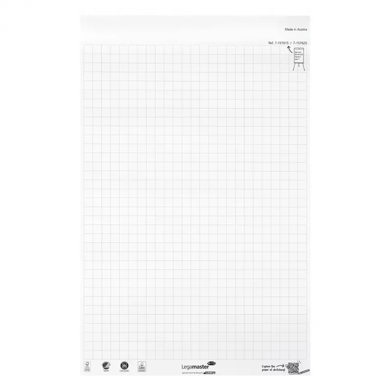 Legamaster Sketch Eco Flipchart-Papierblock, hochweiß, 5 Blöcke