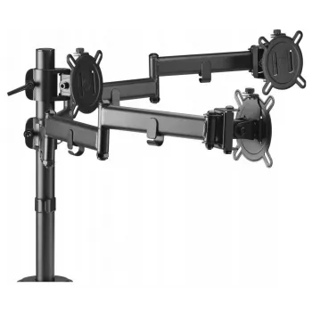 One For All DM2310 Single Monitor Desk Mount für 13-27 Zoll Bildschirme, 8 kg Tragfähigkeit, VESA 75x75/100x100, Schwarz