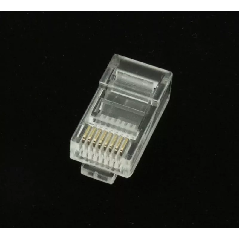 Gembird LC-8P8C-002/50 RJ-45 Modularstecker, transparent, vergoldet, 50er-Pack