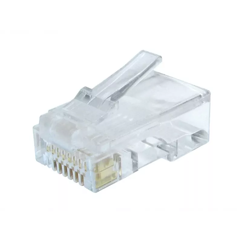 Gembird LC-8P8C-002/50 RJ-45 Modularstecker, transparent, vergoldet, 50er-Pack