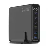 Gembird TA-UC-2A4C-PD240-01-BK 6-Port USB-Ladegerät 240W GaN Schwarz