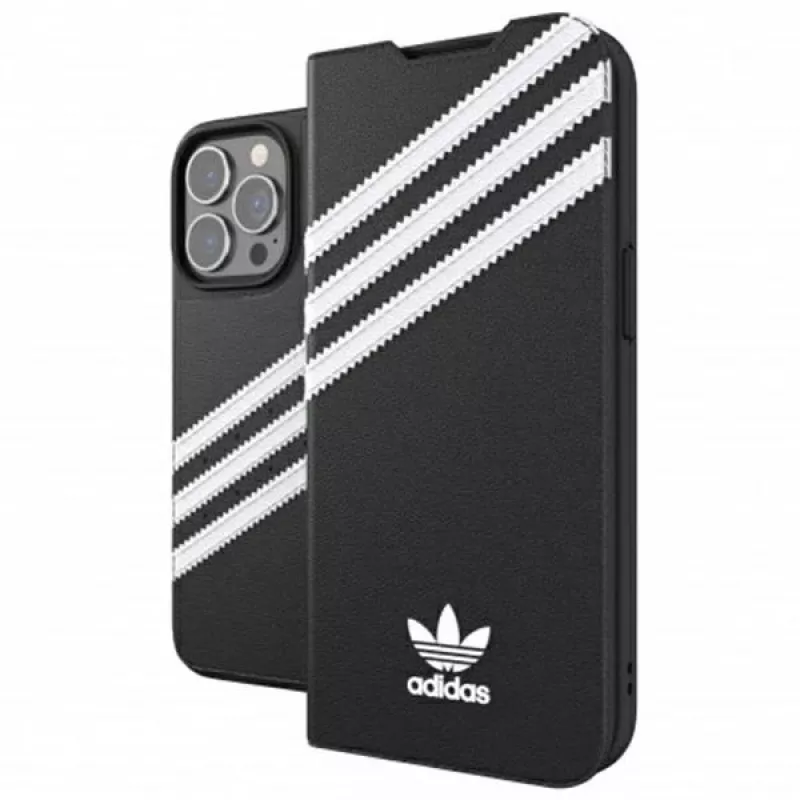 Adidas Originals Booklet Case PU für iPhone 13 Pro / 13 6,1 inch Schwarz/Weiß