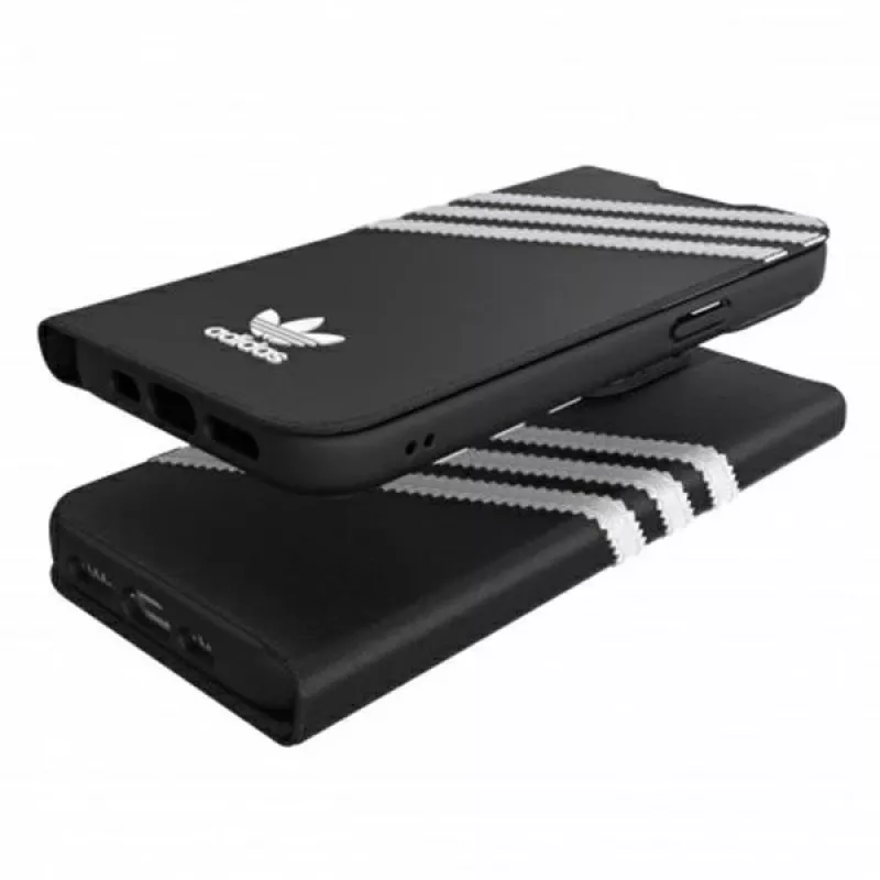 Adidas Originals Booklet Case PU für iPhone 13 Pro / 13 6,1 inch Schwarz/Weiß