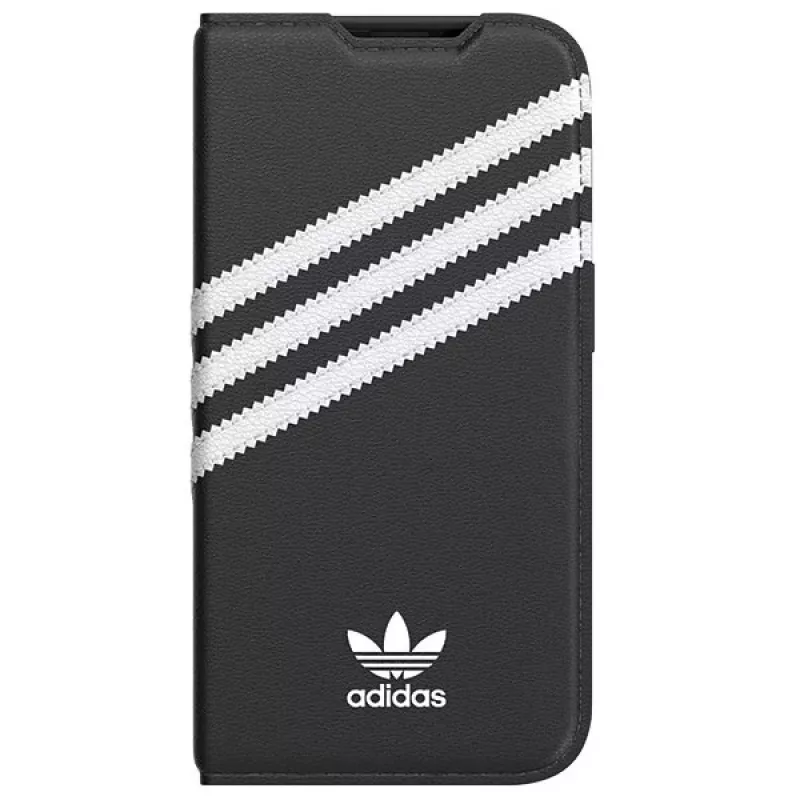 Adidas Originals OR Booklet Case PU für iPhone 14 Pro Schwarz/Weiß