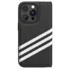 Adidas Originals OR Booklet Case PU für iPhone 14 Pro Schwarz/Weiß