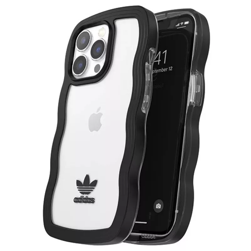 Adidas OR Wavy Case für iPhone 13 Pro / iPhone 13 6,1 inch Schwarz Transparent