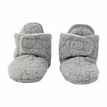 Lodger Fleece Drizzle Baby Booties mit rutschfester Sohle Grau 6-12 Monate