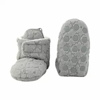 Lodger Fleece Drizzle Baby Booties mit rutschfester Sohle Grau 6-12 Monate