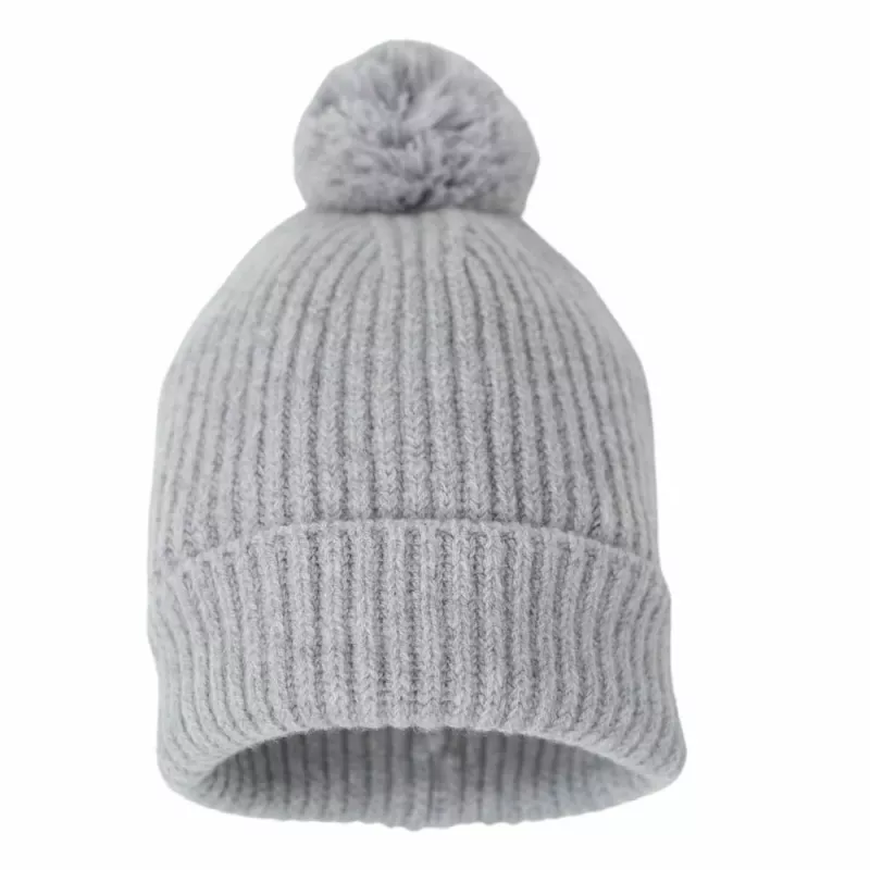 Lodger Babymütze aus 100 % Merinowolle, Grau, Drizzle, 3-6 Monate