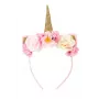 Souza! Einhorn-Stirnband mit Blumen und goldenem Horn