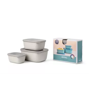 Mepal Cirqula Multi Bowl Set 3-teilig, Nordic White