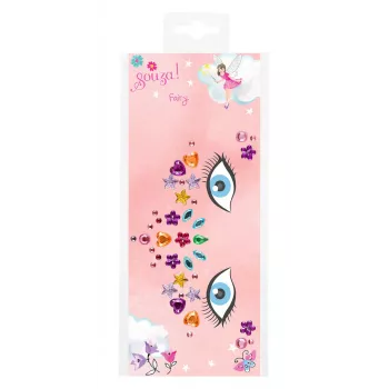 Souza! 3D Crystal Face Stickers für Mädchen - Feen-Motiv 30+ Stück (Großpackung mit 6 Sets)