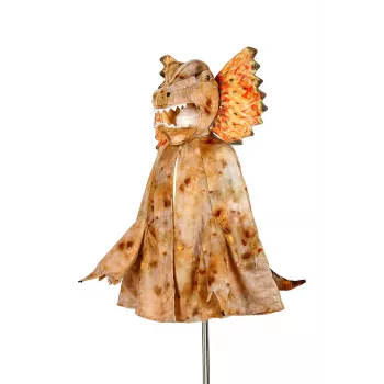 Souza! Dilophosaurus Dinosaurier-Umhang-Kostüm mit Kapuzenmaske für Kinder 4-7 Jahre