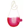 Souza! Kinder-Stroh-Umhängetasche mit hängenden Pompons Alies Pink