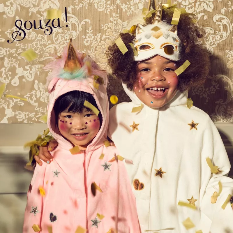 Souza! Einhorn-Kostüm Umhang mit Kapuze für Kinder 4–8 Jahre