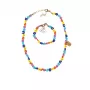 Souza! Millie Halsketten- und Armband-Set Blau, florale Perlen-Kinder-Schmuck