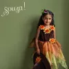 Souza! Hexenkostüm Sabrina für Mädchen: Kleid mit Tüllrock und Hut 5-7 Jahre