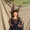 Souza! Hexenkostüm Agatha für Mädchen: Kleid mit LED-Lichtern 5-7 Jahre