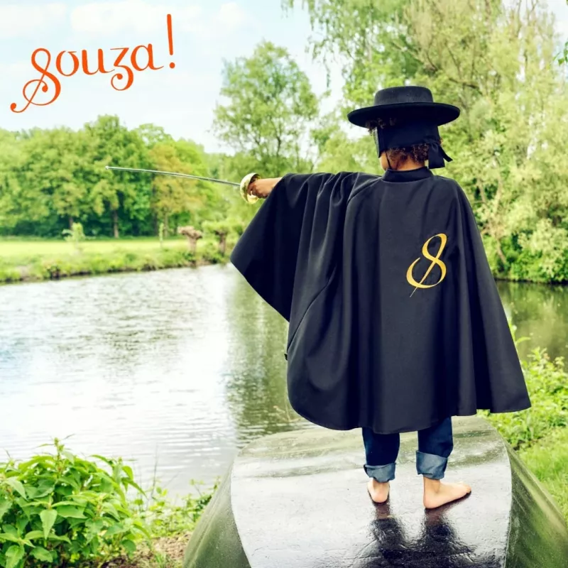 Souza! Musketier-Kostümset Vega mit Umhang und Maske 4-8 Jahre