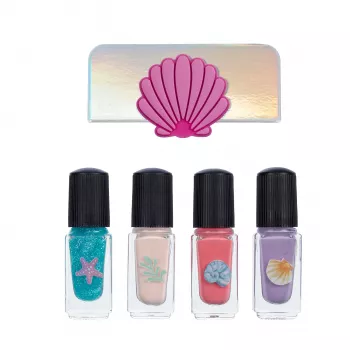 Souza! Mermaid Nagellack-Set für Kinder - 4 wasserbasierte, abziehbare Nagellacke (Pink, Lila, Blau, Glitzer)