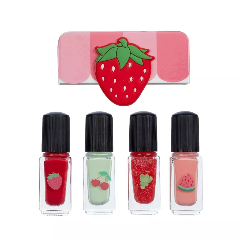 Souza! Kinder-Nagellack-Set - 4 fruchtige, wasserbasierte Peel-Off-Nagellacke, Geschenkbox
