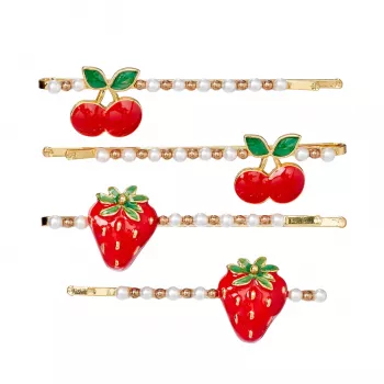 Souza! Strawberry and Cherry Hair Clips Yda 4 Stück
