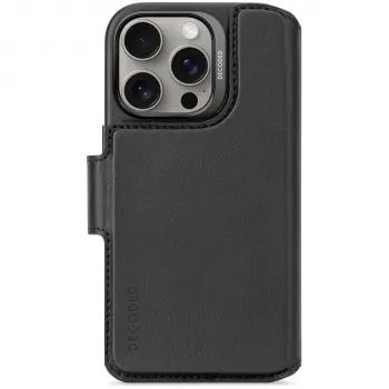 Decoded Leather Detachable Wallet für iPhone 16 Pro - Schwarz