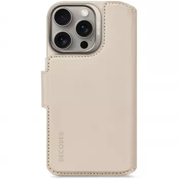 Decoded Leather Detachable Wallet Case für iPhone 16 Pro mit MagSafe (Clay)