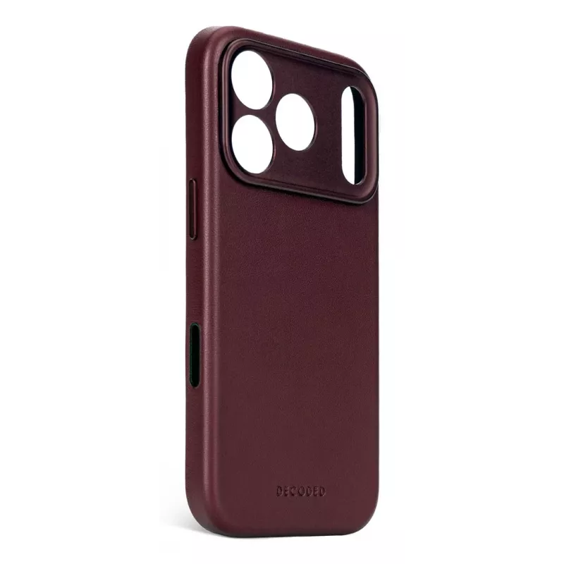 Decoded Leather Backcover für iPhone 17 Pro Max mit MagSafe - Dark Ruby