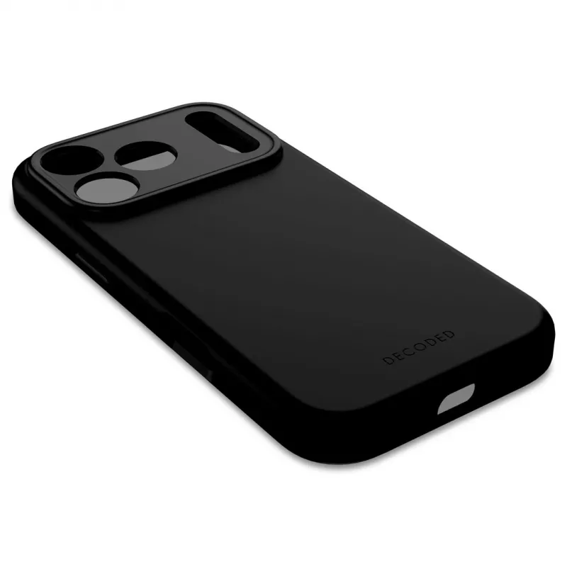 Decoded AntiMicrobial Silicone Back Cover für iPhone 17 Pro mit MagSafe (Phantom Black)