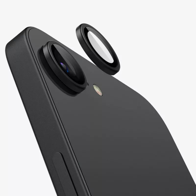 Spigen Optik Pro Glas.tR EZ Fit Camera Protector 2-Pack für iPhone 16E/17E Schwarz
