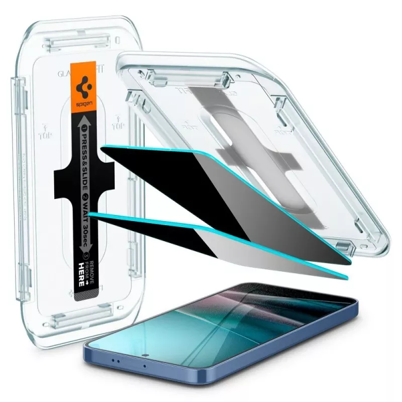 Spigen Glas.TR EZFIT HD Privacy Sichtschutzglas für Samsung Galaxy S24+ 2 Stück