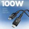Spigen EB10010CC Essential USB-C auf USB-C Kabel 100W 1m Schwarz