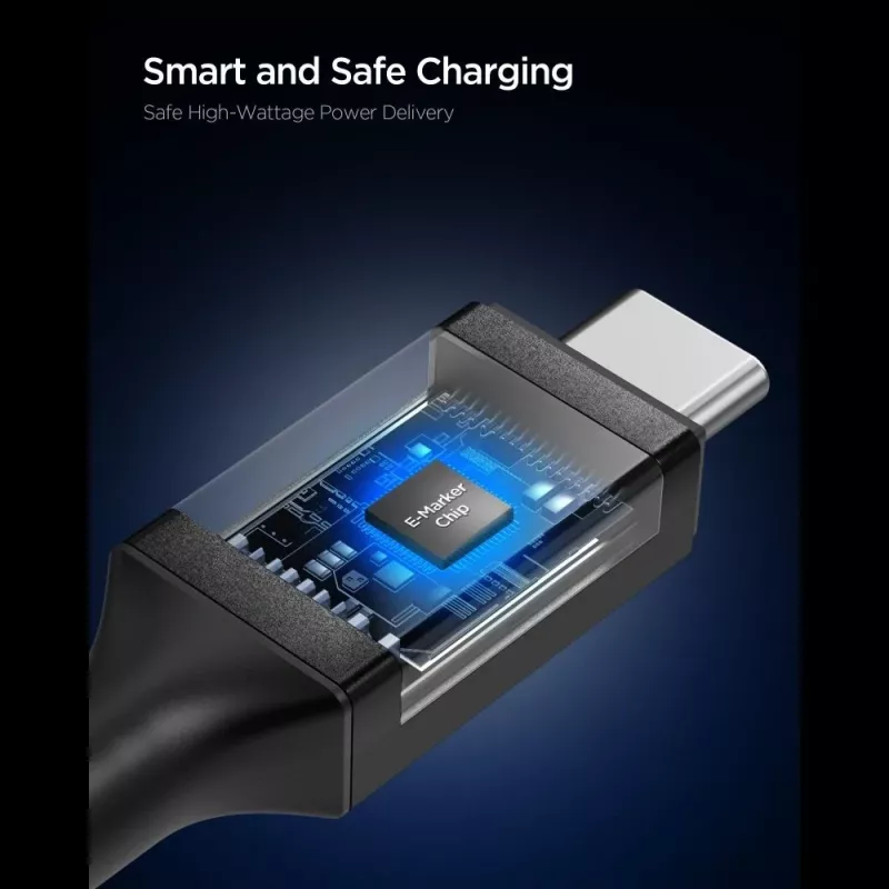 Spigen EB10010CC Essential USB-C auf USB-C Kabel 100W 1m Schwarz