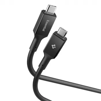 SPIGEN EB24012CC Essential USB-C auf USB-C Kabel 240W 120cm Schwarz