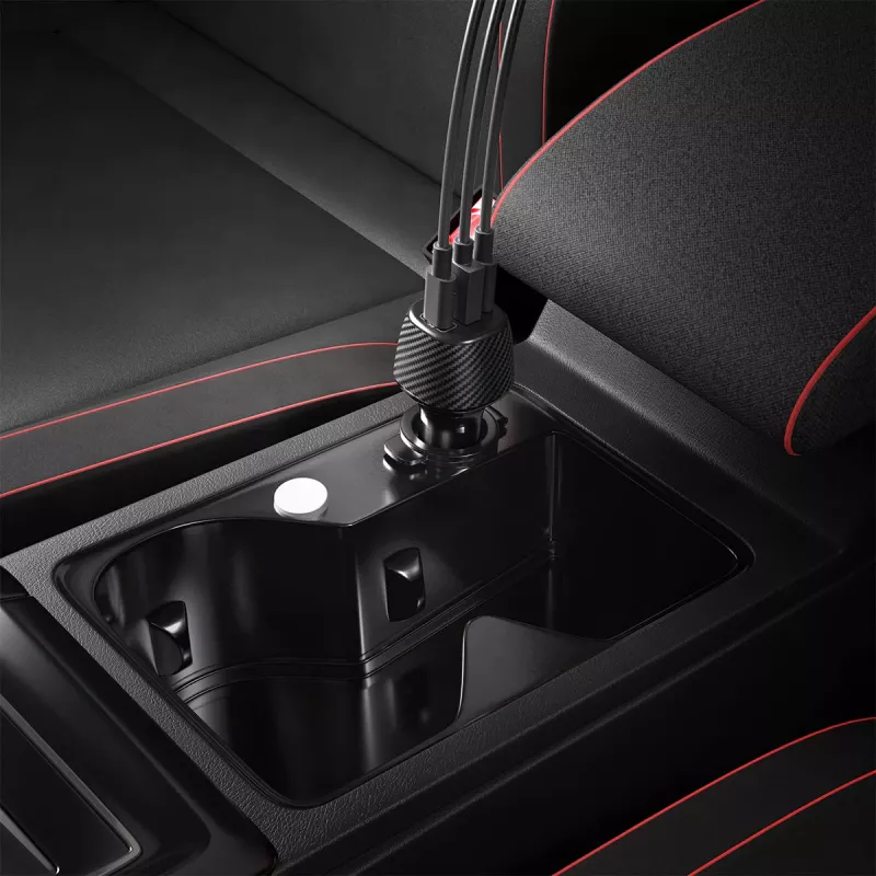 Spigen Essential EV1133 3-Port Auto-Ladegerät 113W Schwarz mit 100W USB-C Kabel 1m