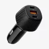 Spigen Essential EV1133 3-Port Auto-Ladegerät 113W Schwarz mit 100W USB-C Kabel 1m