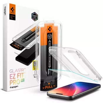 Spigen GLAS.TR EZ Fit Pro Tempered Glass Screen Protector für Apple iPhone 16 Pro Max / 17 Pro Max, Transparent, 2er-Pack