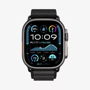 Spigen WBF1 Armband Apple Watch 8 / 9 / 10 / 11 / SE / Ultra (44 / 45 / 46 / 49 mm) Schwarz