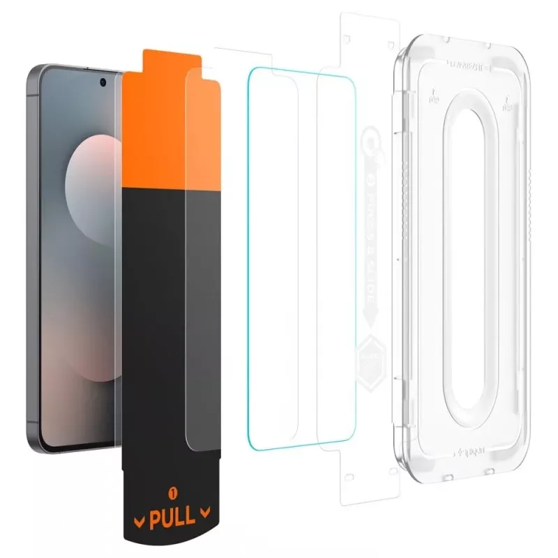 Spigen Glas.tR EZ Fit Pro HD Panzerglas-Displayschutz für Samsung Galaxy S25 FE - Klar (2er-Pack)